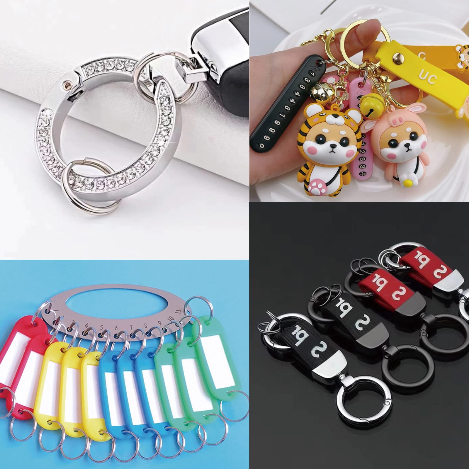 30 Pcs Mini Split Jump Rings Small Round Key Rings Connectors for Pendants