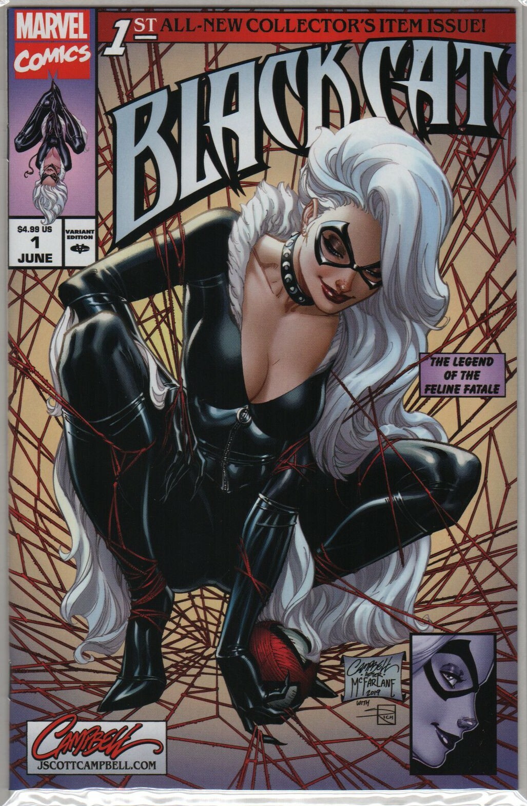 Black Cat 1 A J Scott Campbell Limited 1:500 2019 9.8 Felicia Mary Spider-Man