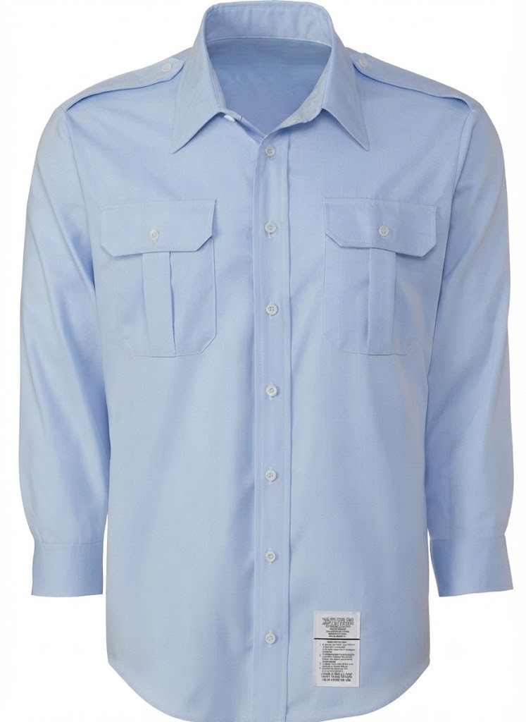 US Air Force Dress Service Uniform Shirt 16 x 34 Blue 1550 Long Sleeve