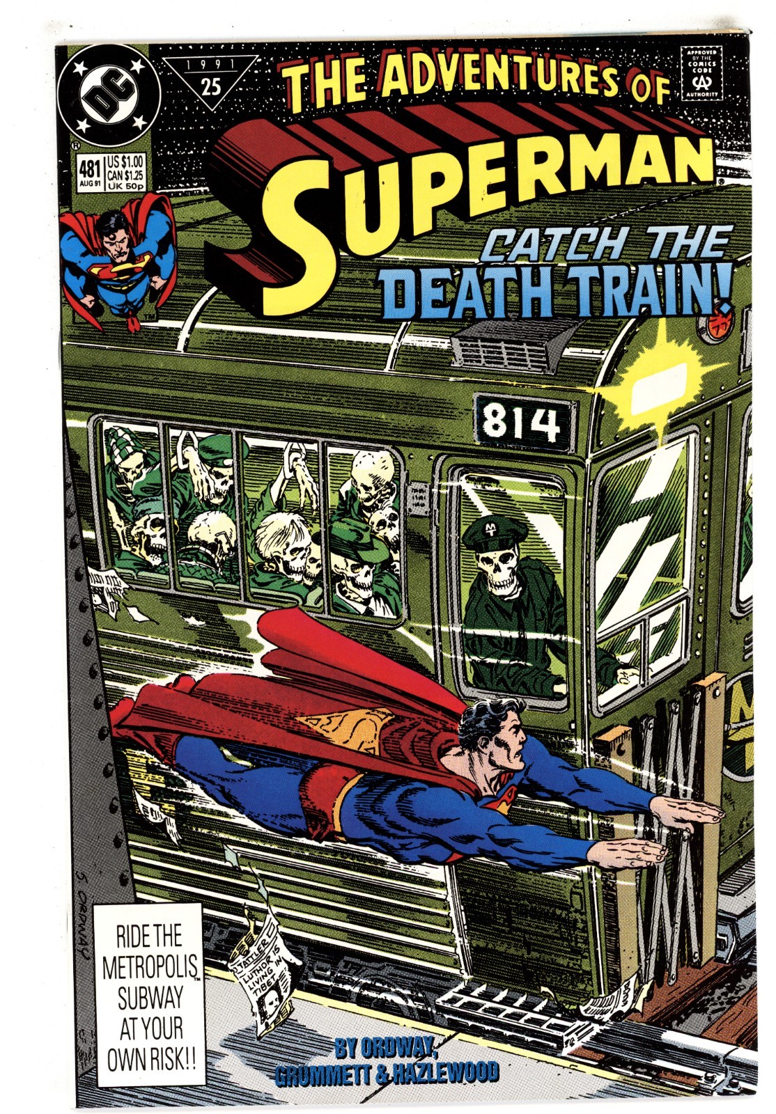 Adventures of Superman #481 VF+ 8.5 1991 Jerry Ordway Cover