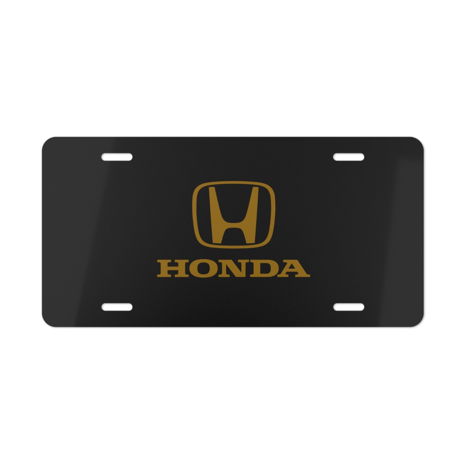 Black Honda License Plate – Custom Vanity Tag for Car, Sleek Stylish Car Plate