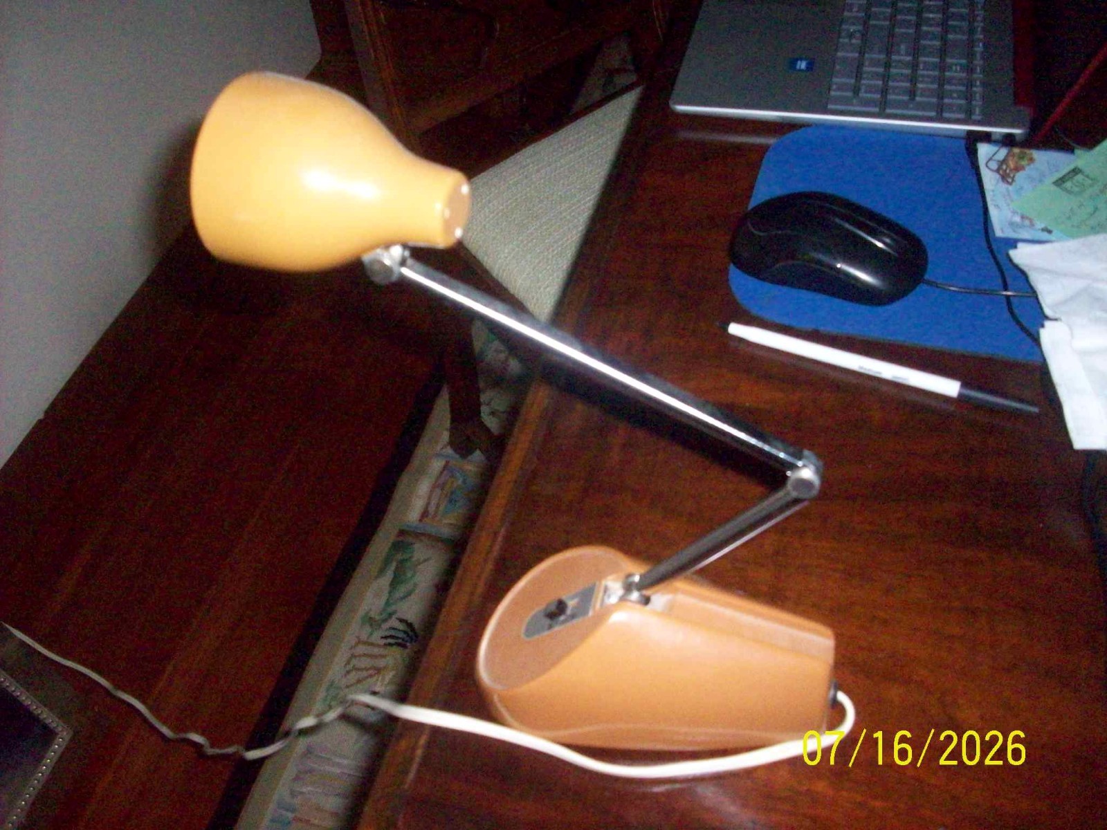 Vtg Adjustable Task Table Lamp Hi-Intensity, Model H, Made in Japan