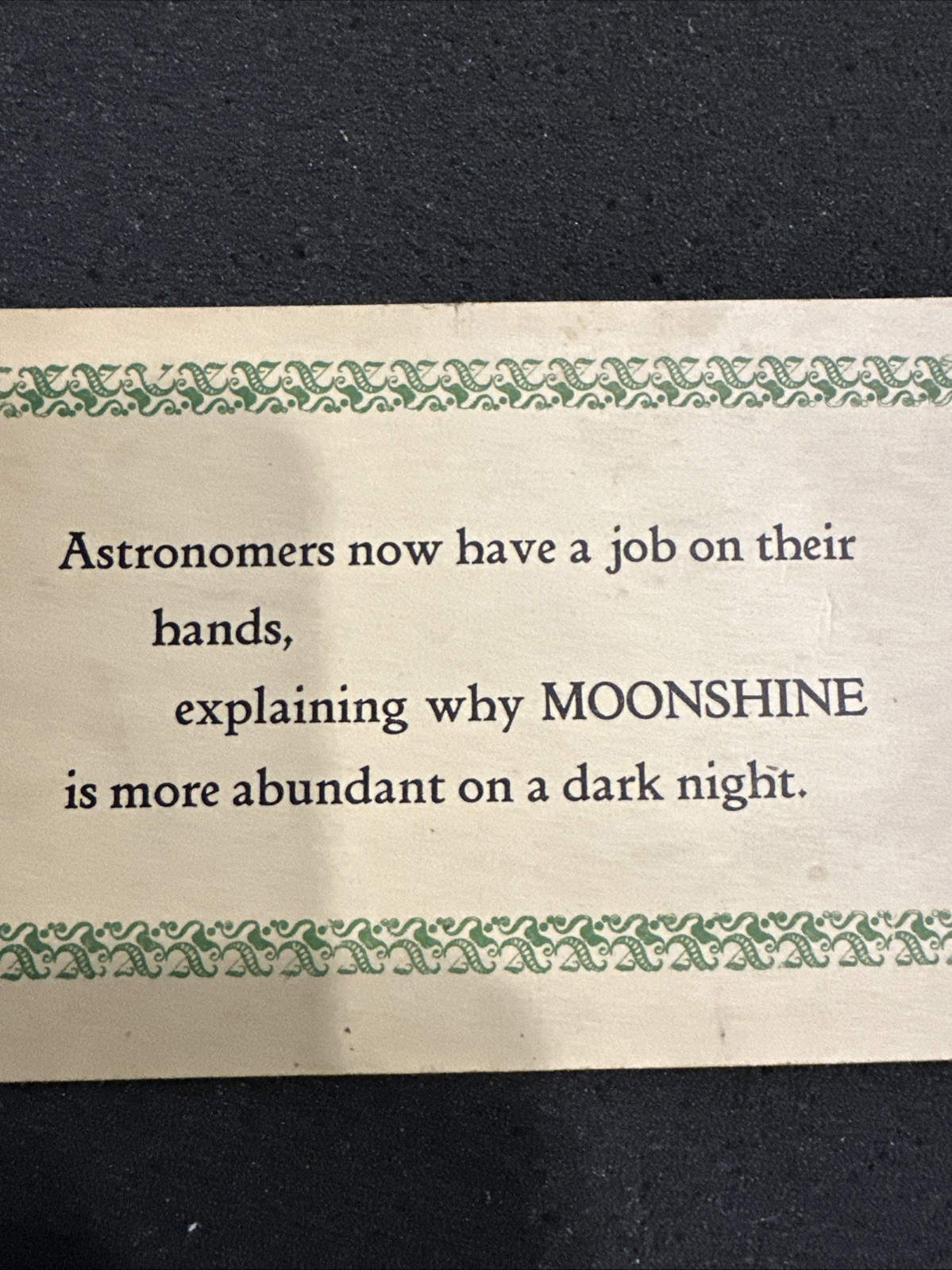Vintage Comic Motto ‘Astronomers’ Postcard Unposted With Divided Back USA