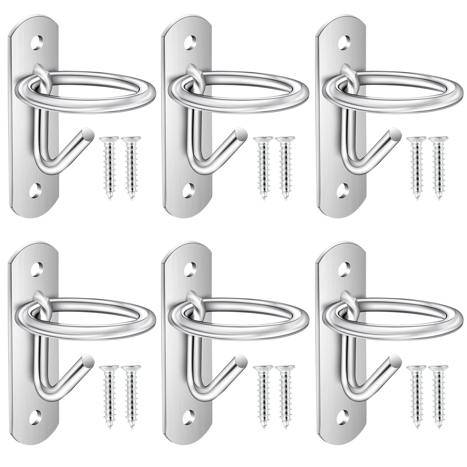 6 Pack Bucket Hooks, Heavy Duty Iron Equestrian Bucket Hook Hangers, Multi-Fu…