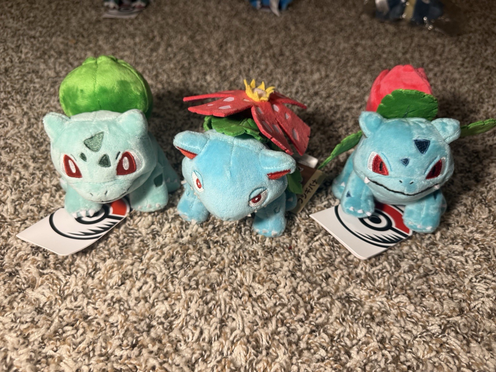 Bulbasaur Ivysaur Venusaur Set Of 3 Pokemon Center Exclusive Plushies