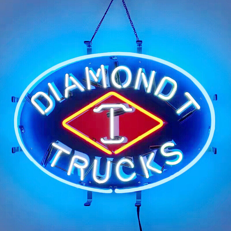 Diamond T Trucks Automobile 20″x16″ Neon Lamp Light Sign With HD Vivid Printing