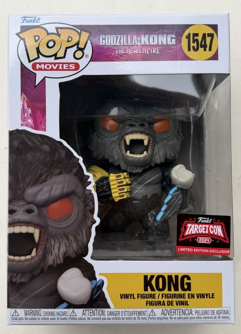 Funko Pop KONG 1547 Godzilla X Kong New Empire 2024 TargetCon Exc w/Protector
