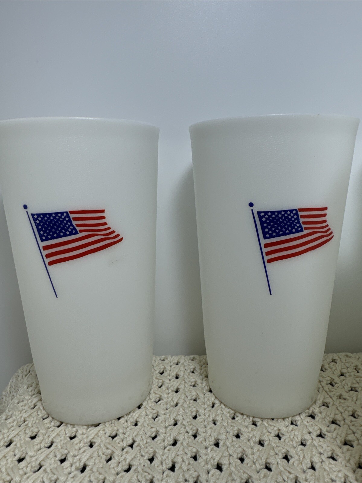 Vintage 12 oz Tupperware Tall Flag Tumblers 873-30 Set of 5 Free Shipping
