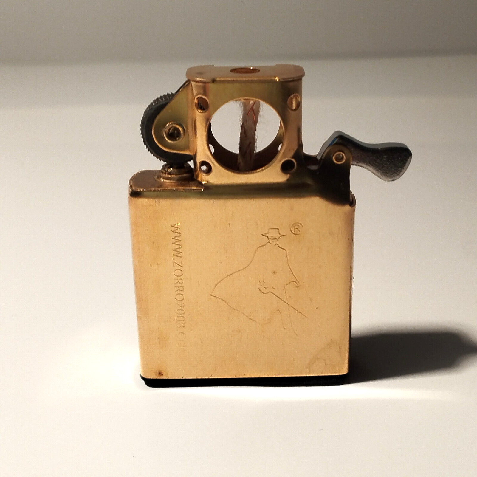Zorro Brass Pipe Lighter Insert with Bottom Rubber Gasket, Fits: Zippo