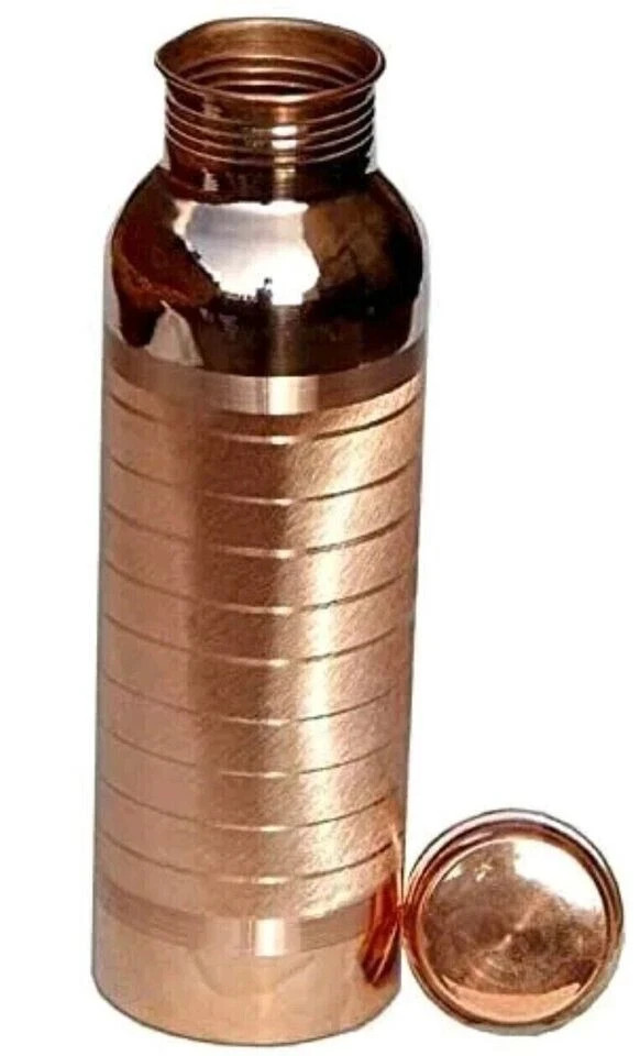 34 Oz Pure Copper Water Bottle Drinking Tumbler-Touch Finish- Ayurveda Health