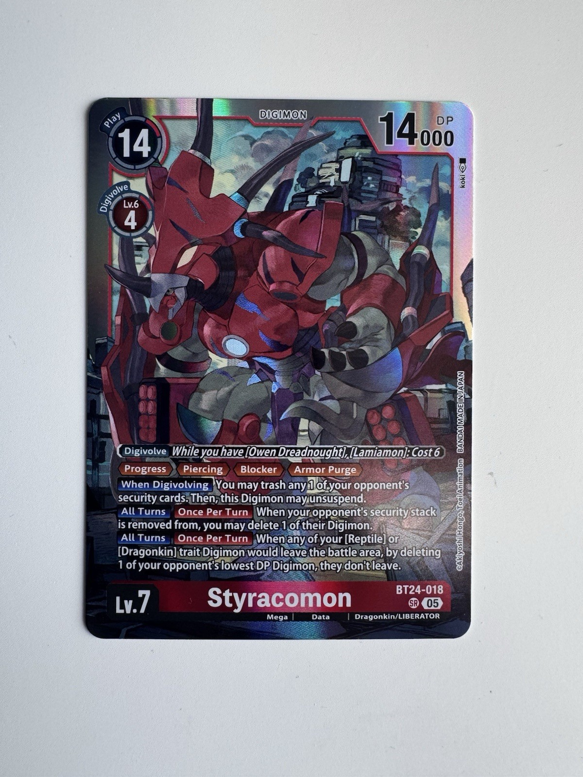 Styracomon BT24-018 | SR | BT24 Time Stranger | Digimon CCG