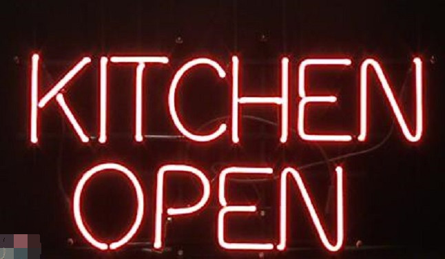 24″x14″ Neon Sign Kitchen Open Red Light Lamp Glass Workshop Garage Collection