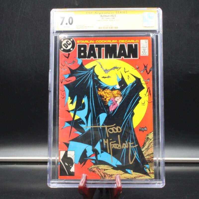 Todd McFarlane Signed DC Comic 1988 Batman #423 Autograph Auto CGC 7.0 D13970