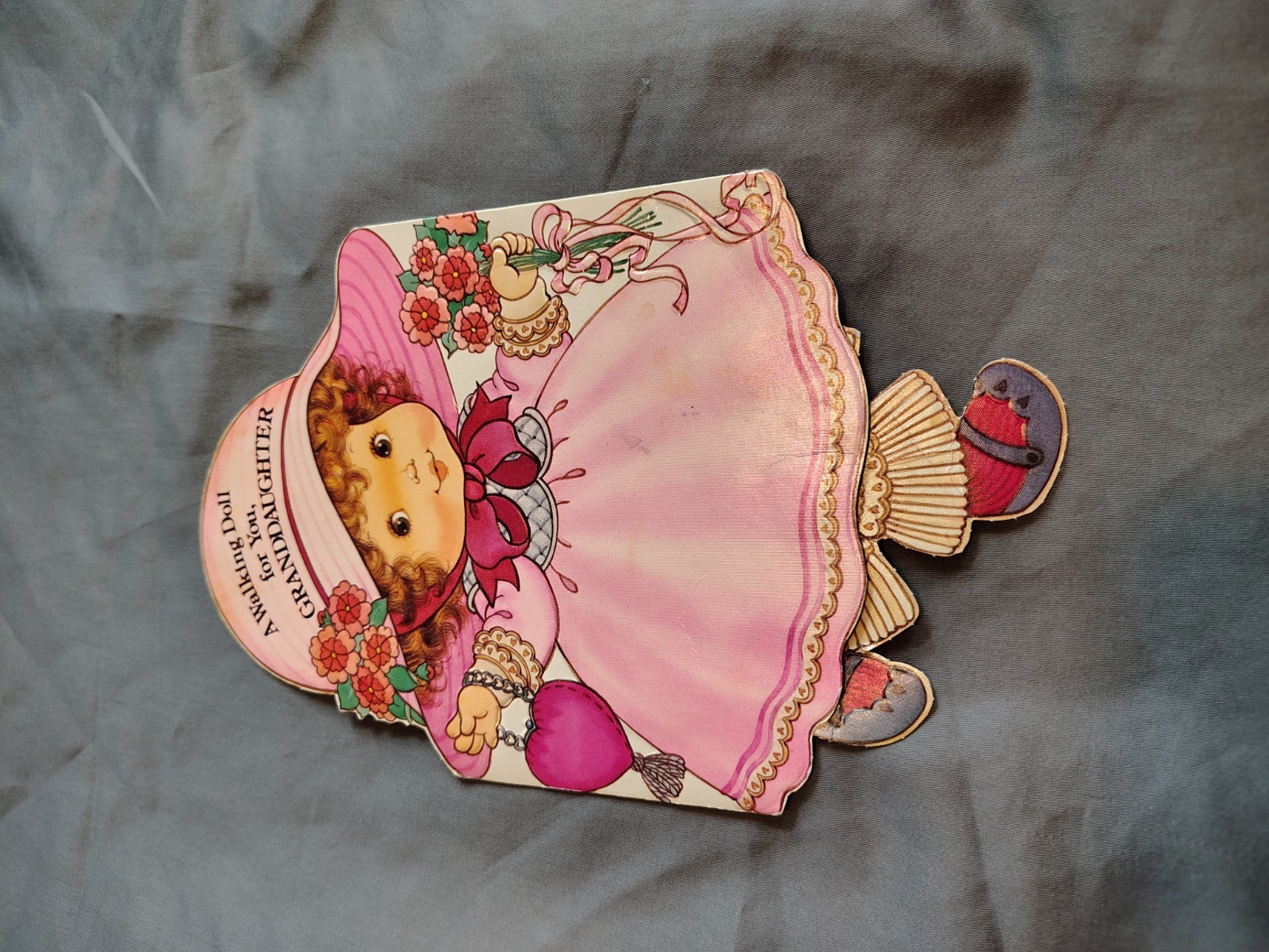 Vintage 1980s Walking Doll Card With Moving Parts No Writing