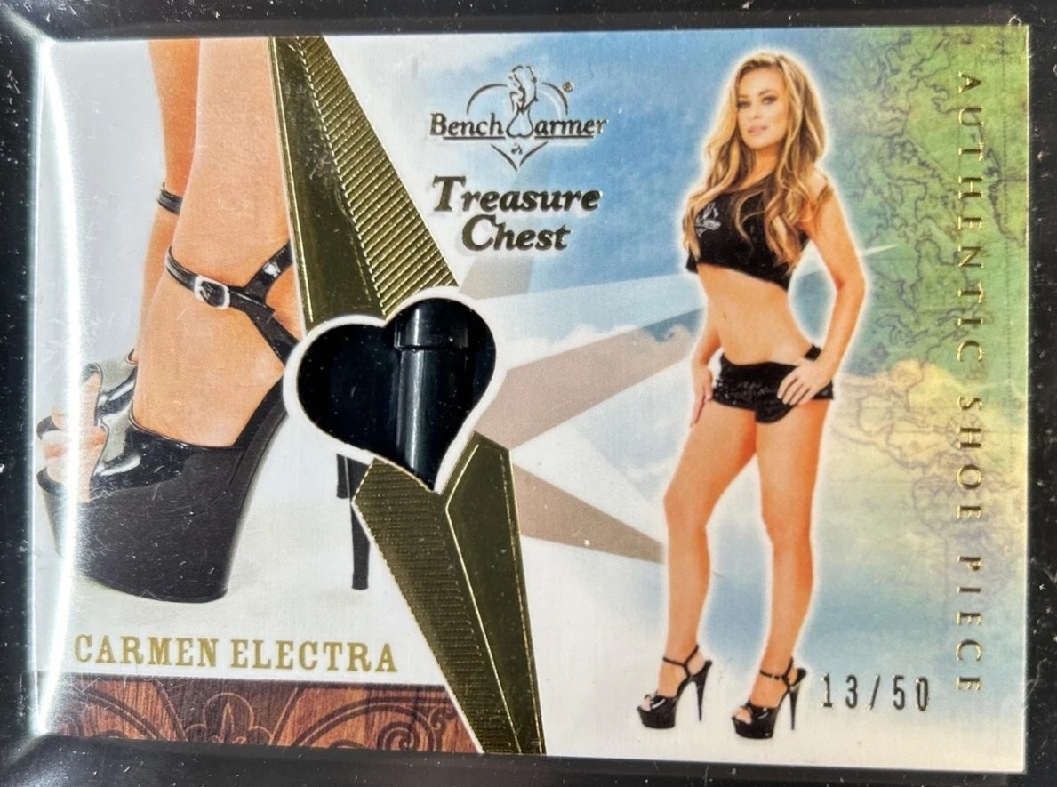 2013 Benchwarmer Carmen Electra Treasure Chest Shoe /50 RARE Shoe Relic See Pics