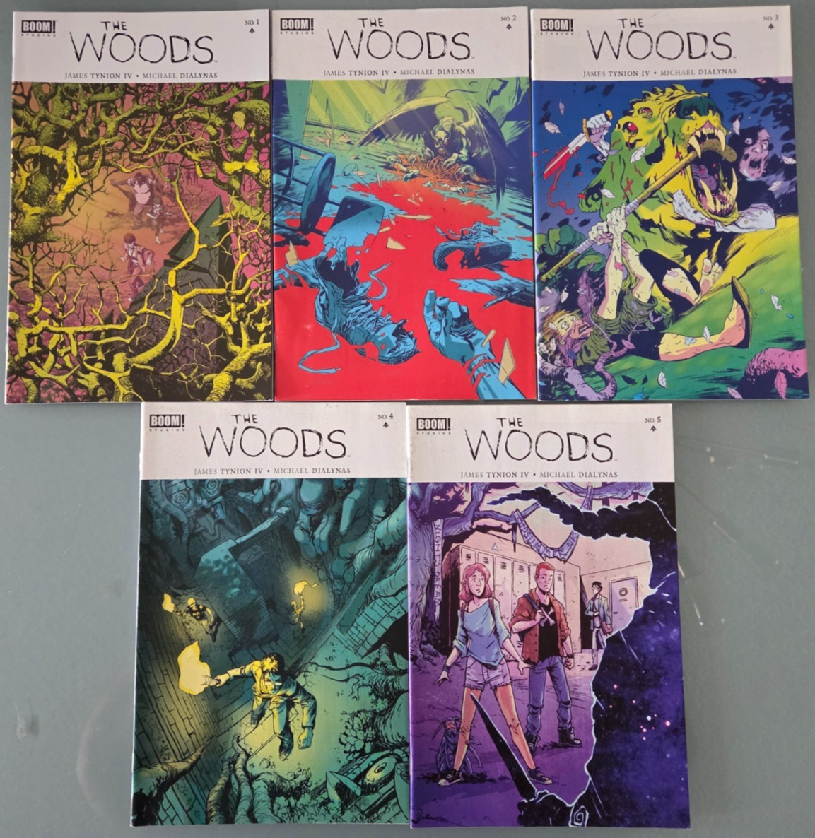 THE WOODS #1-5 (2014) BOOM! STUDIOS COMICS RED HOT! OPTIONED! JAMES TYNION IV!