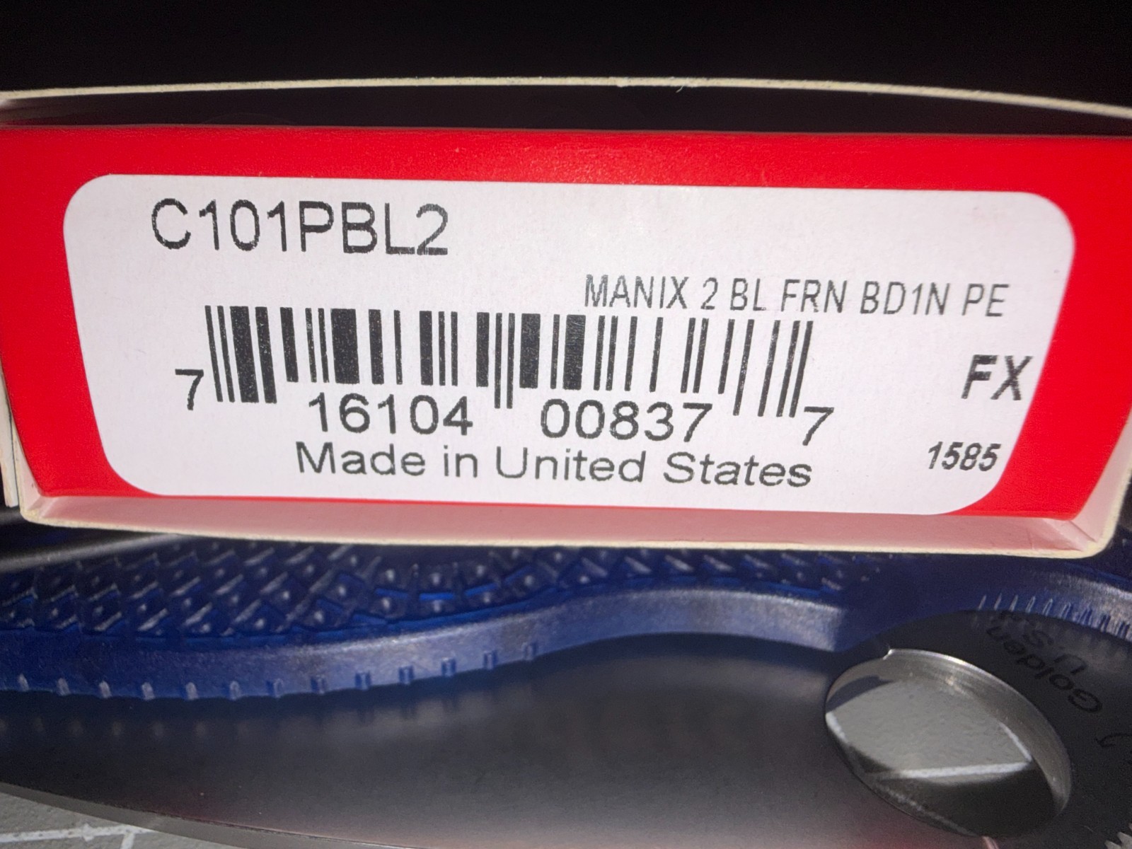 Spyderco Manix 2 Lightweight Translucent Blue Pocket Knife C101PBL2