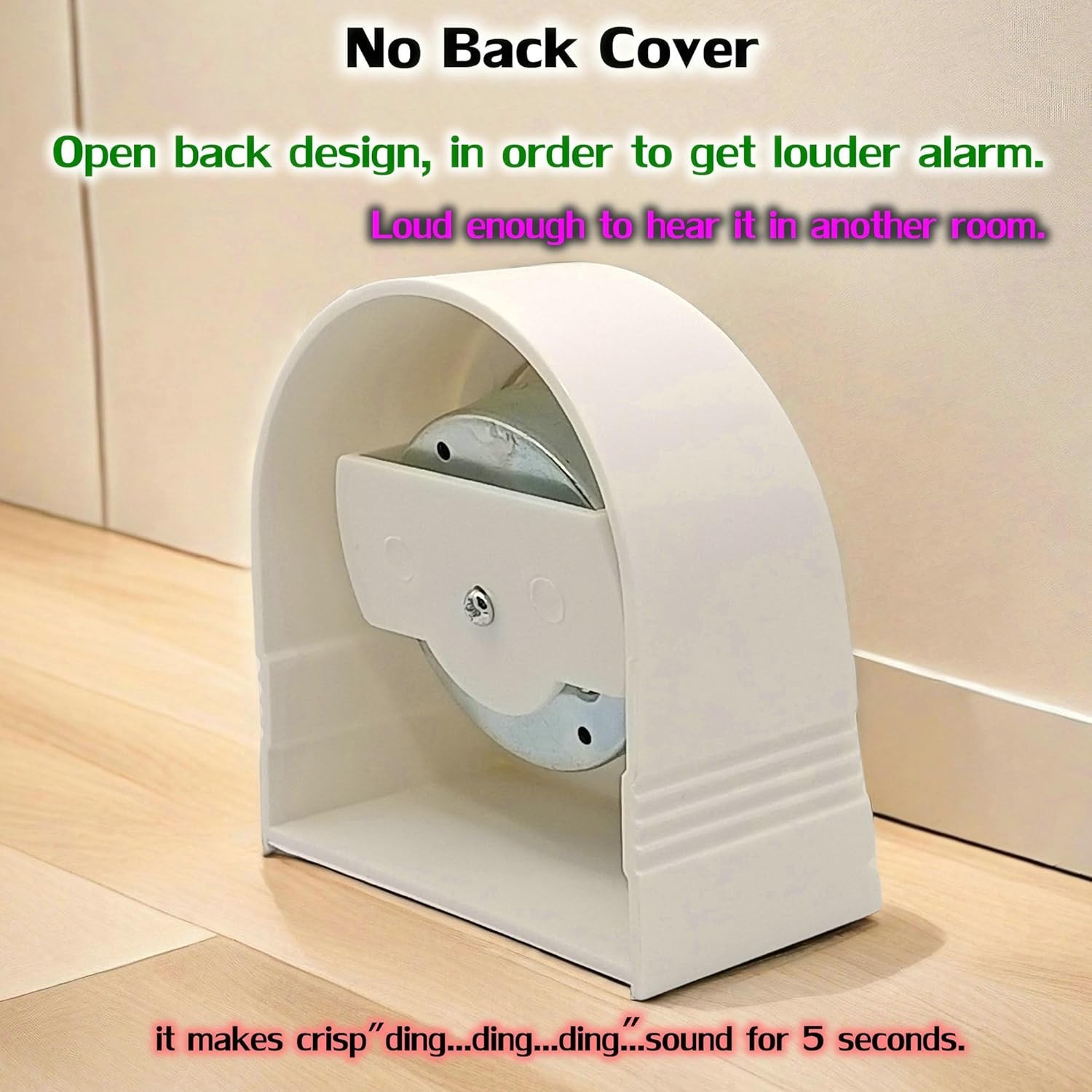60 Minute White Mechanical Wind Up Timer Loud Alarm Visual Countdown Timer