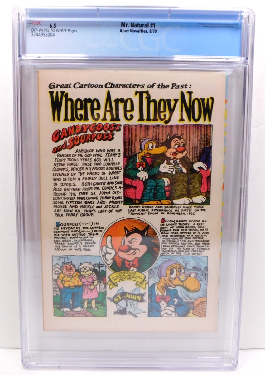MR. NATURAL #1 Underground Comic – CGC 6.5 – 1st Print Comix