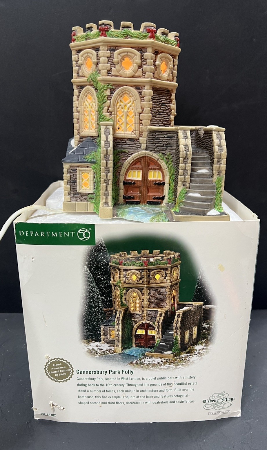 Dept 56 Gunnersbury Park Folly, Retired 474/5600 With Box, 2003, Limited Edition