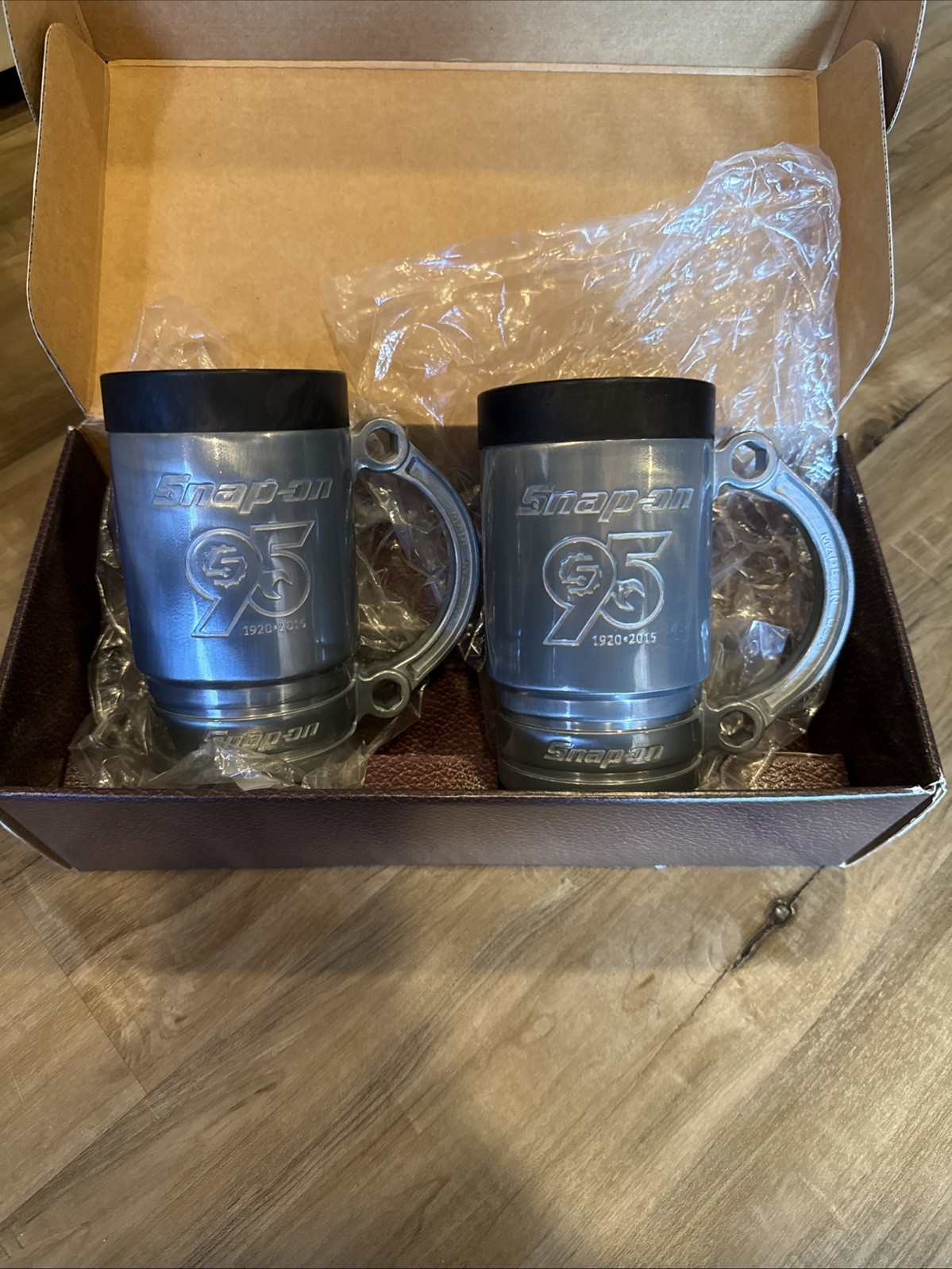 Snap On Tools Limited Edition 95th Anniversary Flankard Mug Cup USA SF201 Set 2
