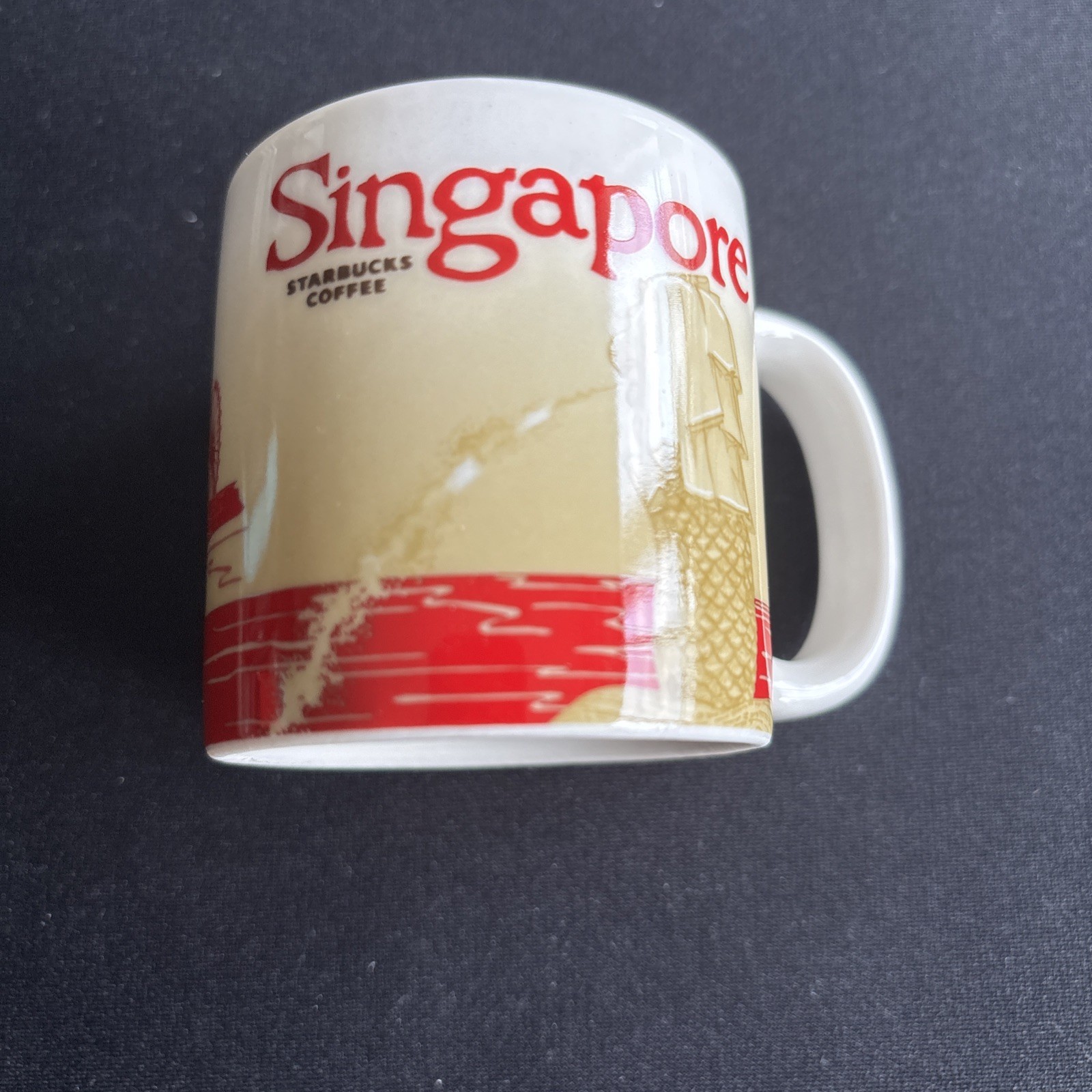 Starbucks 3oz Singapore Demitasse Espresso Cup Mug Red 2016