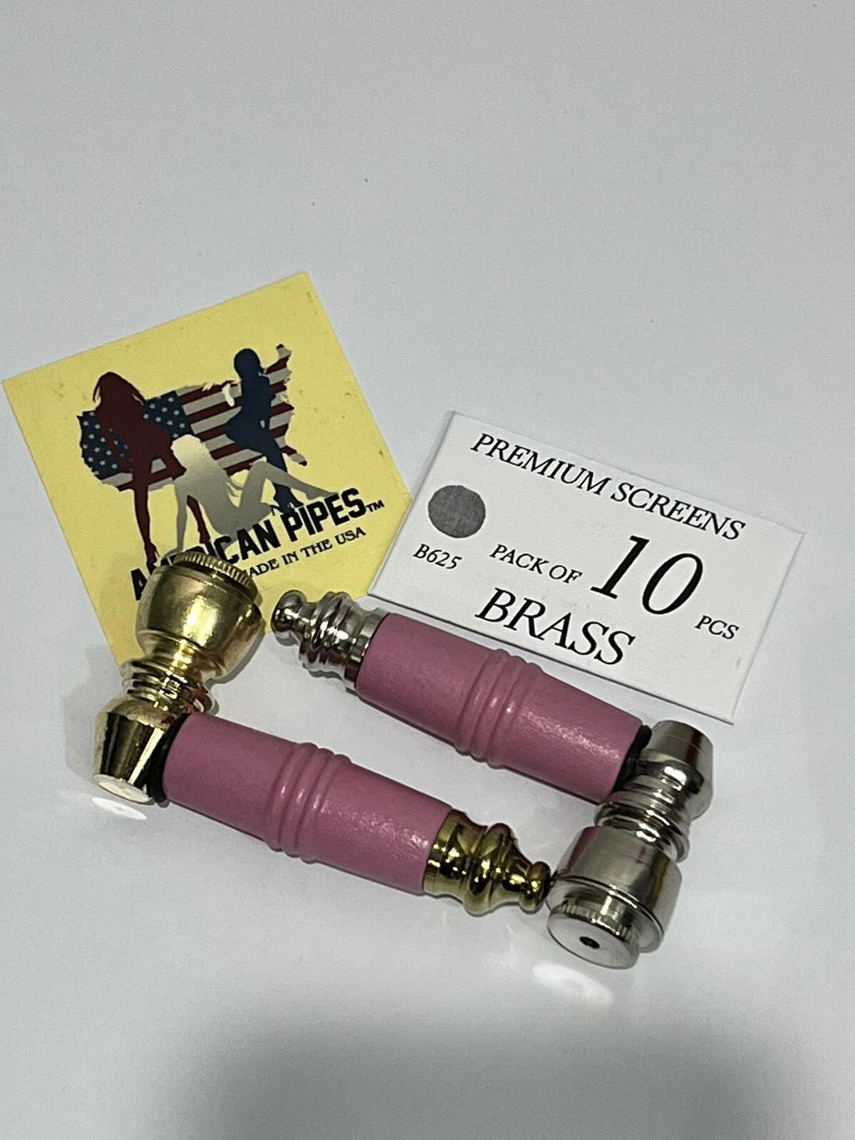 2 PCS AMERICANPIPES(tm) HIGH QUALITY METAL /WOOD SMOKING PIPES With 10 SCREENS