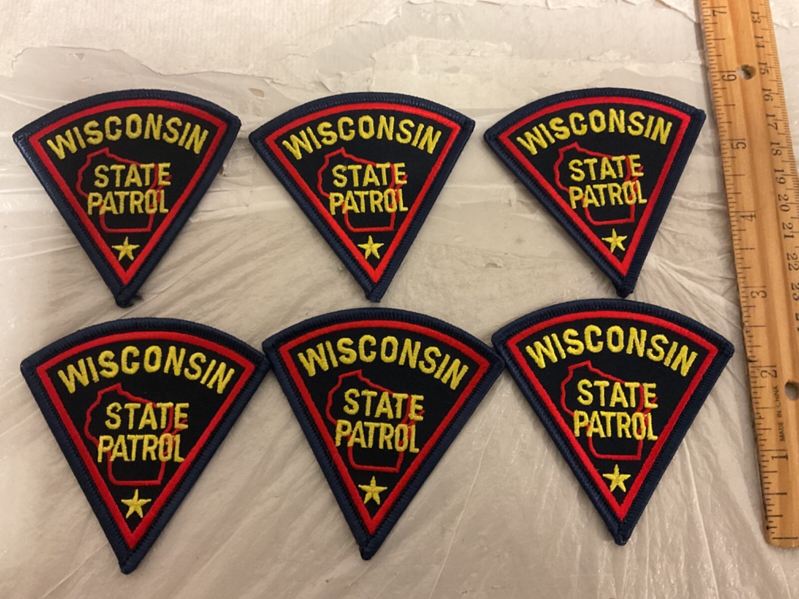 Wisconsin State Patrol Hat patch set 6 pieces all new