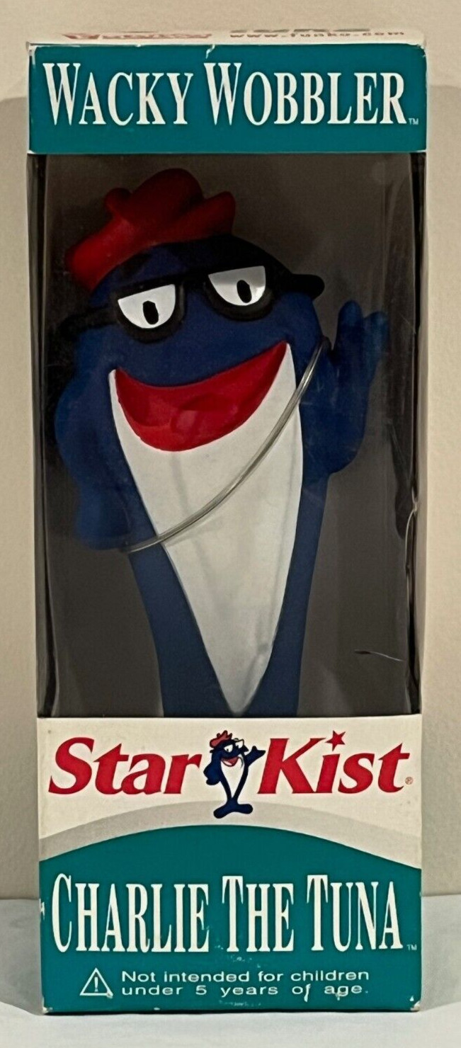 Funko Wacky Wobbler – Star Kist Charlie The Tuna 2001 Red Tongue Bobble Head NIB