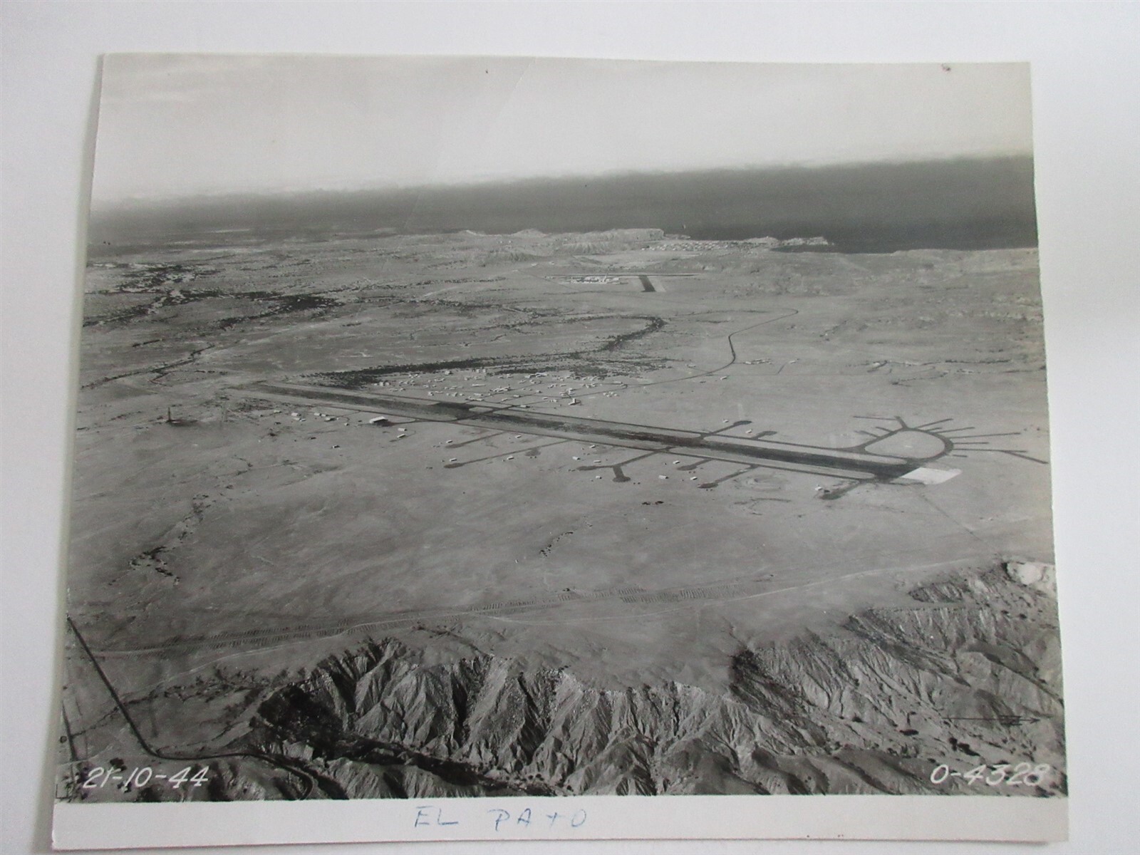 vintage press photo – Ariel view El Pato Airbase Peru airport 7.5″ x 9″