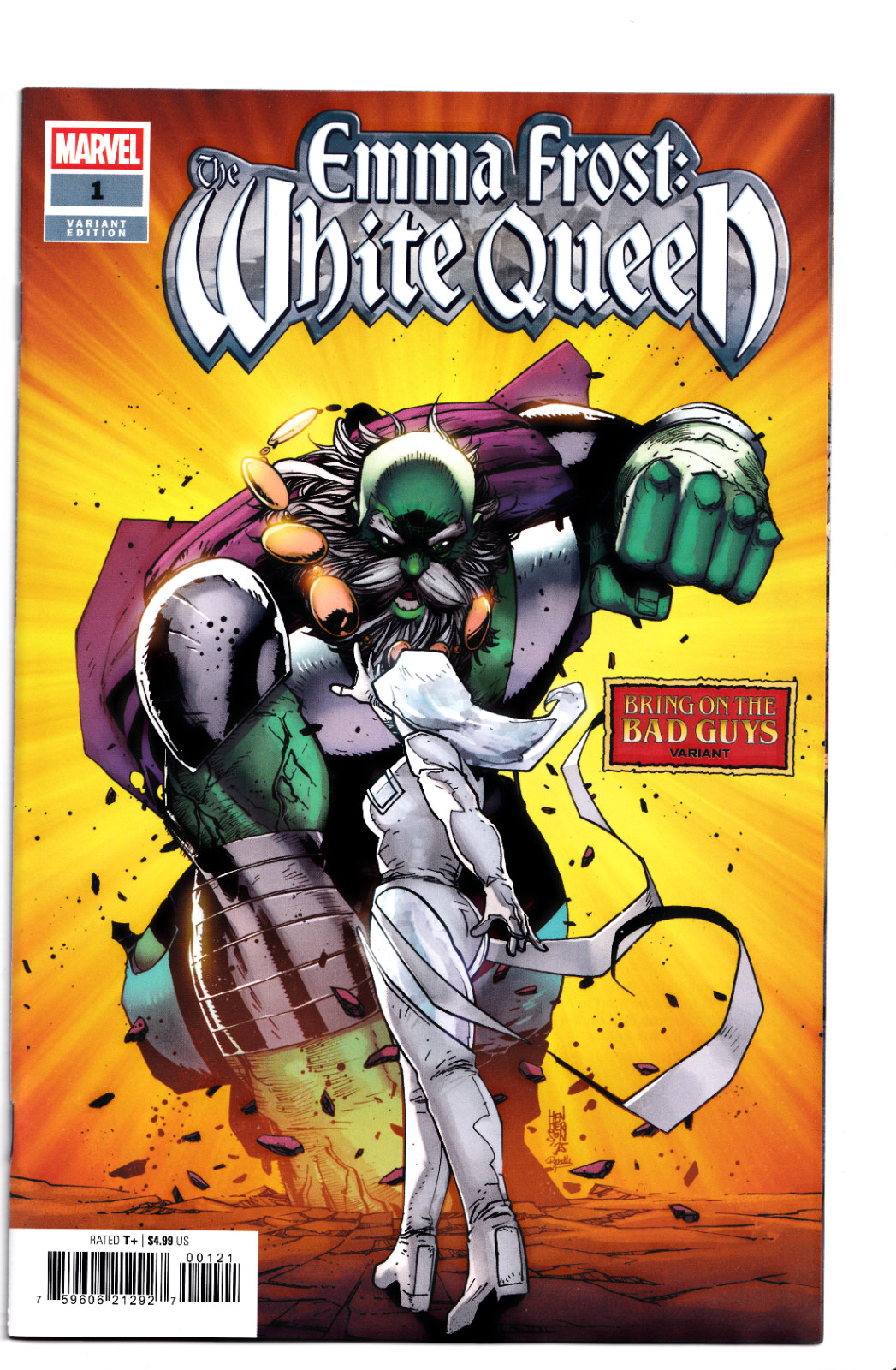 Emma Frost The White Queen #1 Cvr B Mike Henderson Bring On The Bad Guys Variant