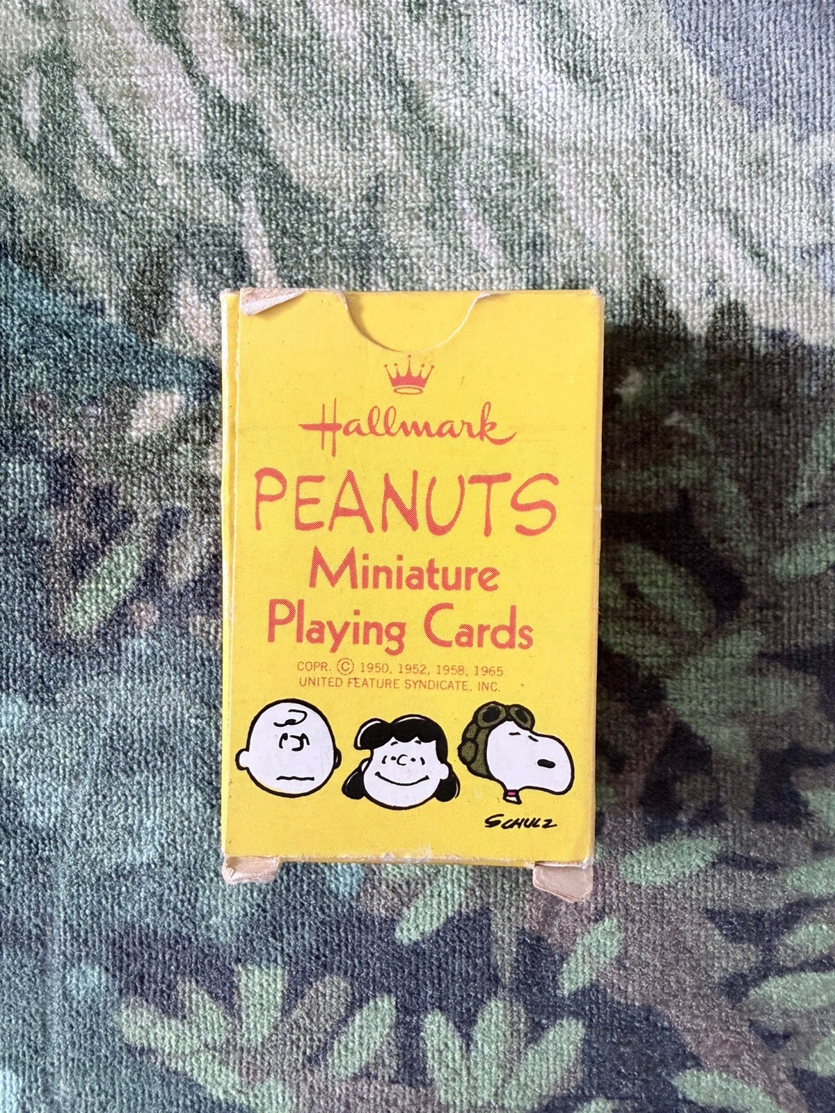 Vintage Rare Hallmark Peanuts Miniature Playing Cards Snoopy 1965