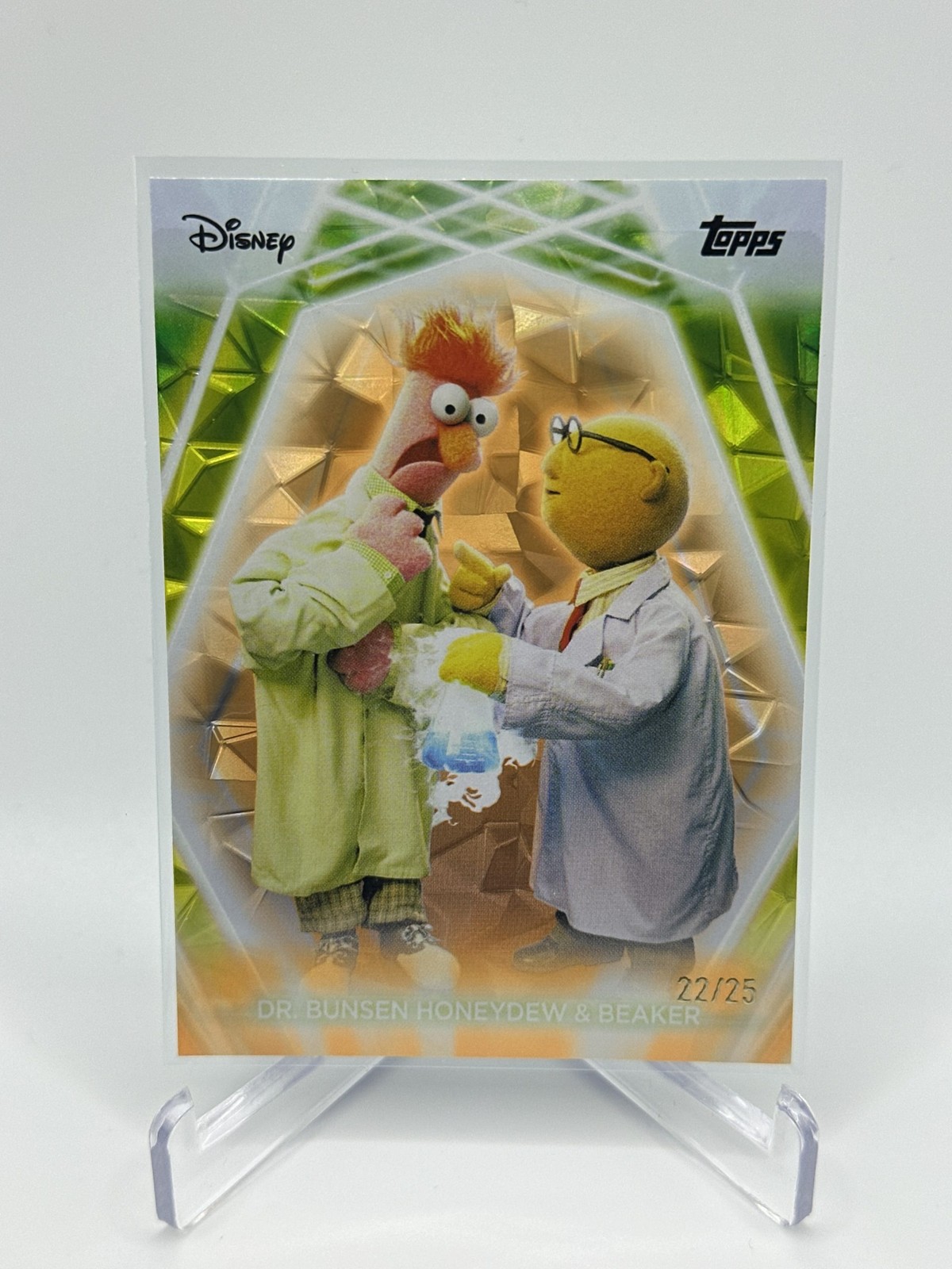 2026 Topps Disney Neon DR. BUNSEN HONEYDEW & BEAKER Muppets Orange Diamante /25
