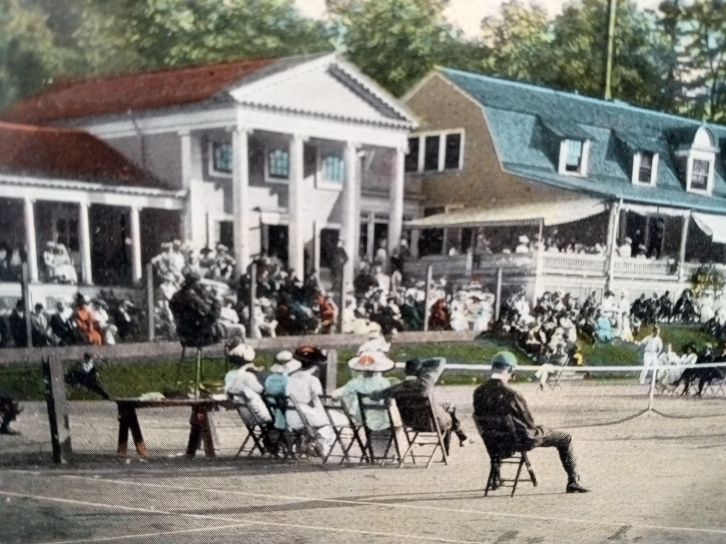 Antique Postcard 1912 Country Club Scranton PA Early Tennis Washington 1¢ Stamp