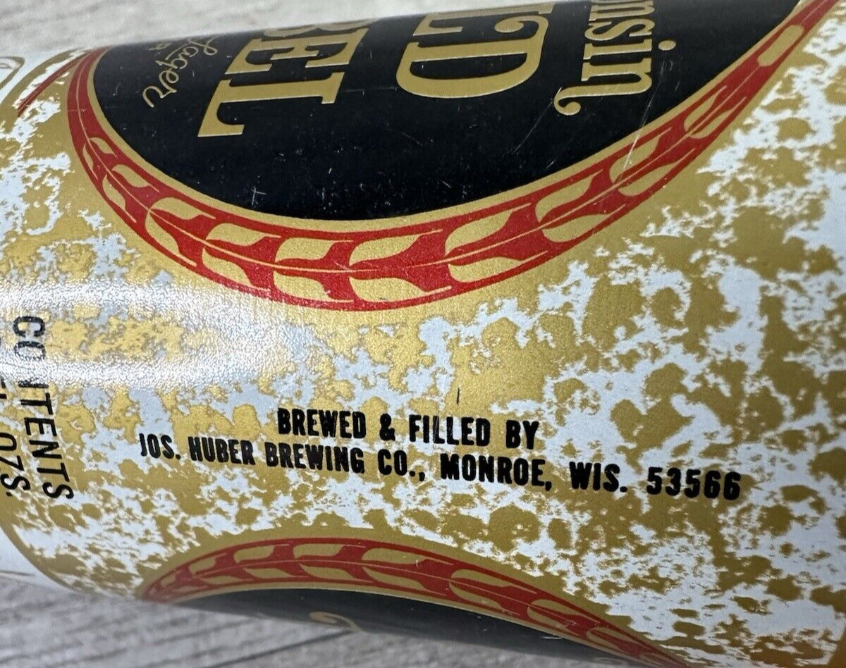 Wisconsin Gold Label Premium Pull Tab Beer Can Huber Brewing Co Monroe empty