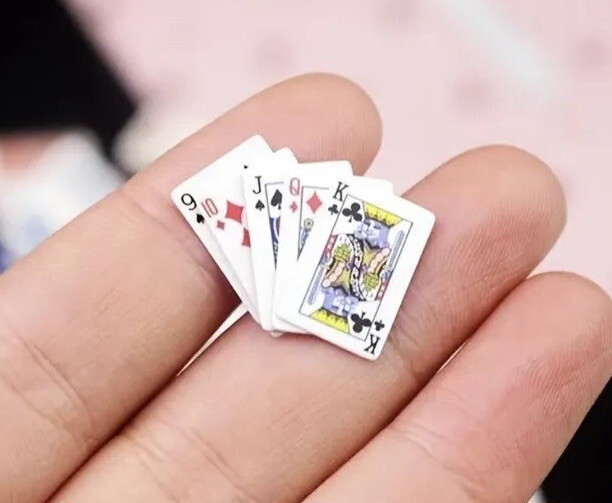 Super Mini Playing Cards Miniature Tiny Poker Deck Christmas Stocking Stuffer!