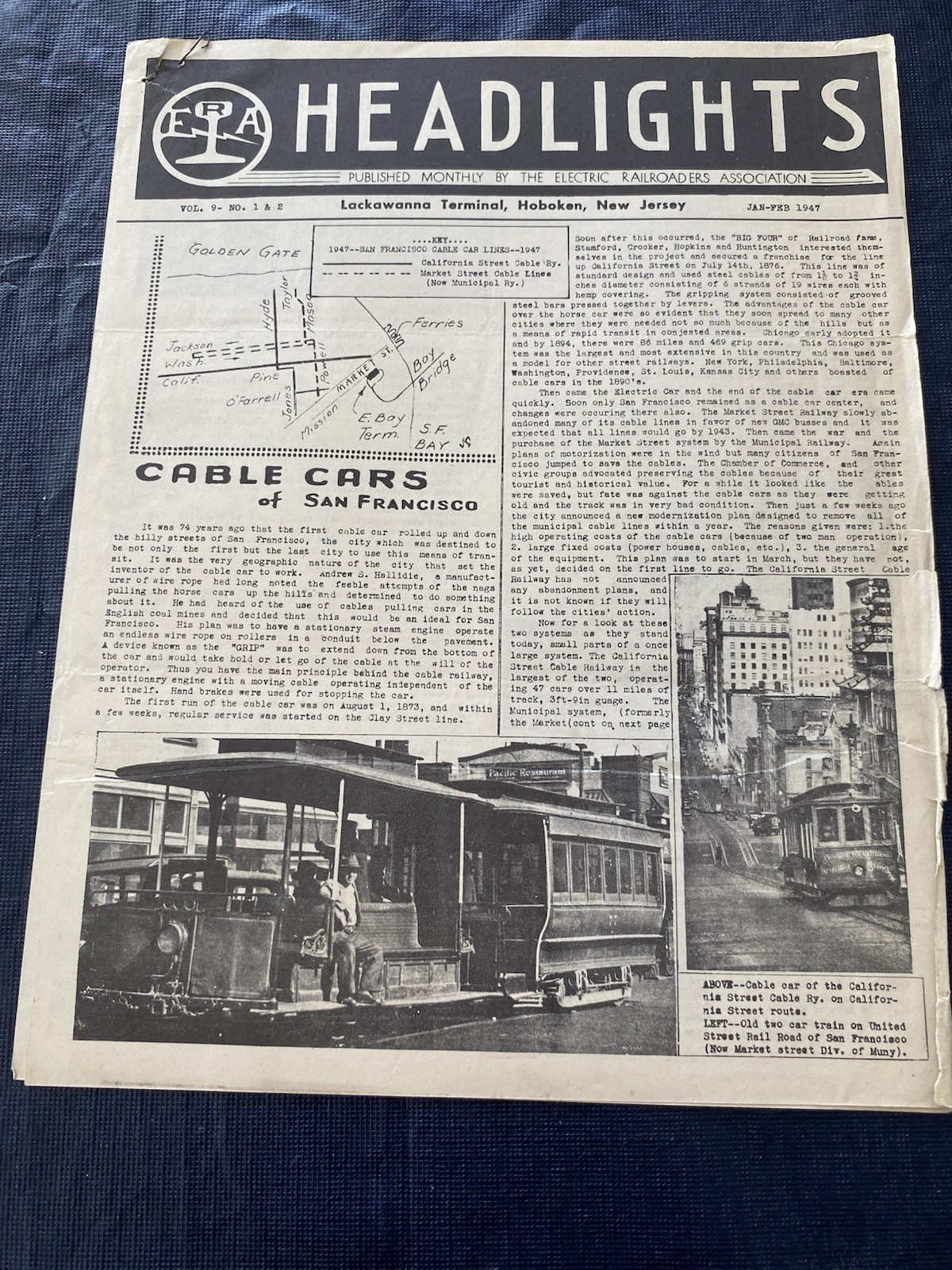 Rare Vintage 1947 ERA Headlights Railroaders Newsletter Lackawanna Hoboken