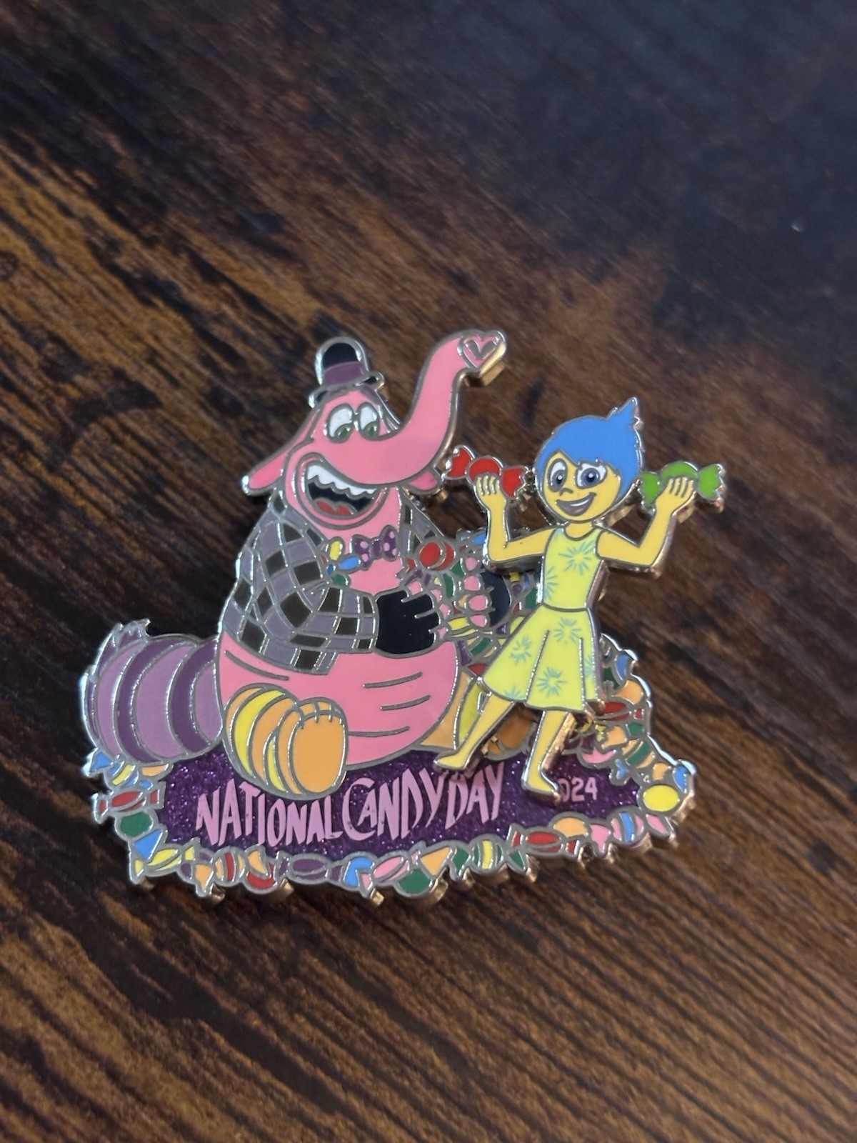 Disney 2024 Celebrate Today Inside Out Candy Day Joy Bing Bong LE 3000 Pin