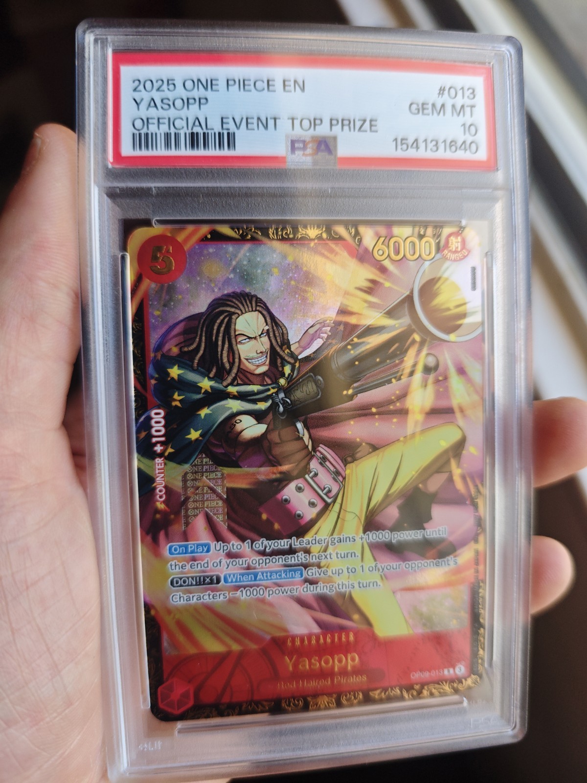 Yasopp OP09-013 R Championship 25-26 Prize Promo Card One Piece