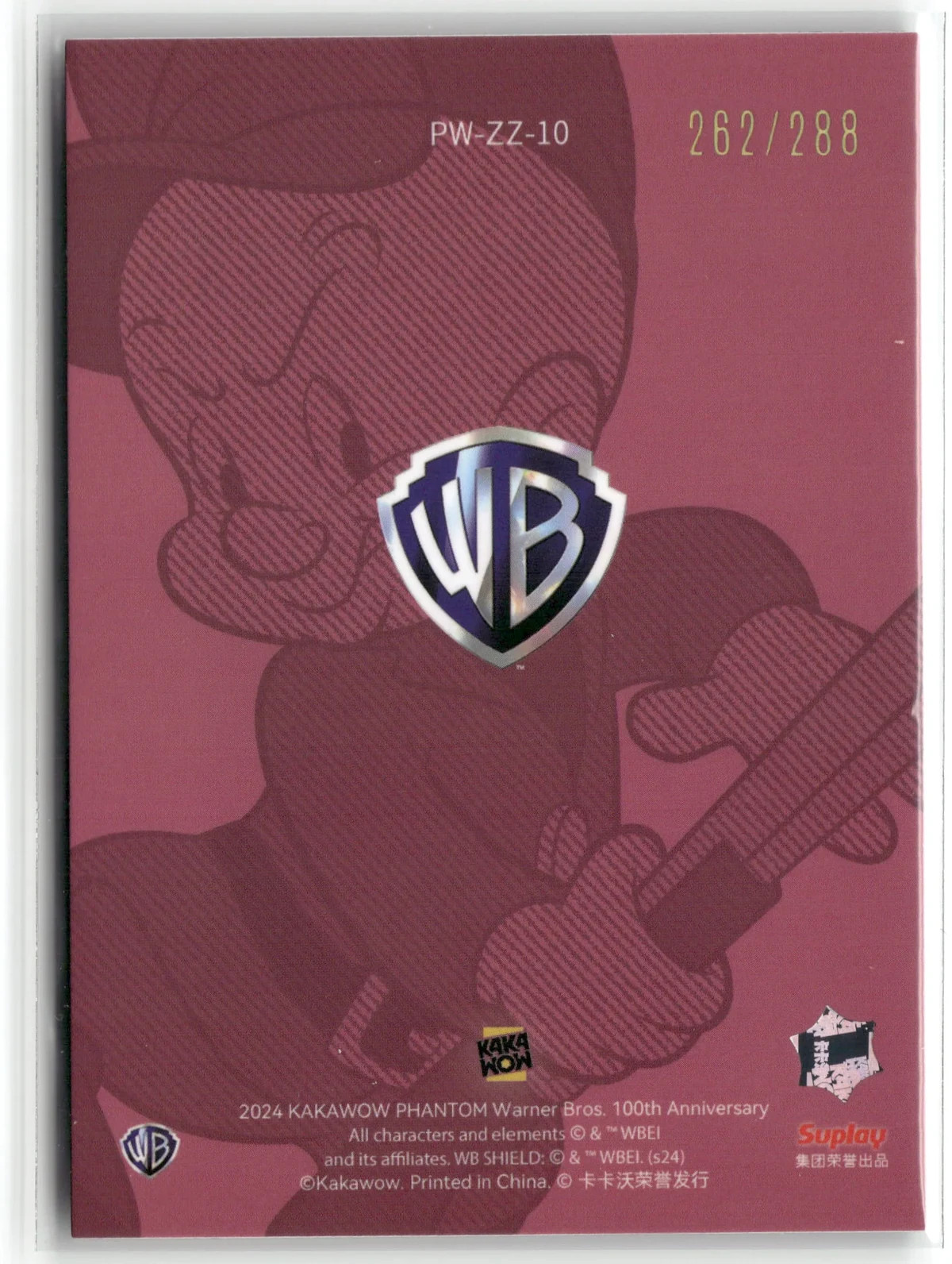 2024 Phantom Warner Bros 100th Anniversary Elmer Fudd PW-ZZ-10 Silver /288