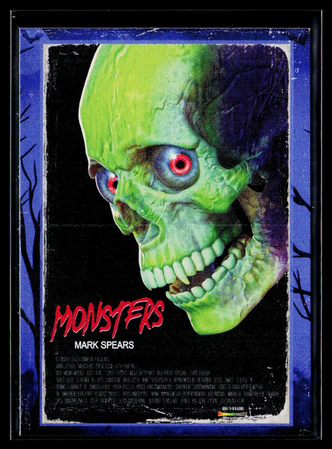 2026 Mark Spears Monsters Halloween #14 ~ RETRO #’d /299 ~ Green Skull Incentive