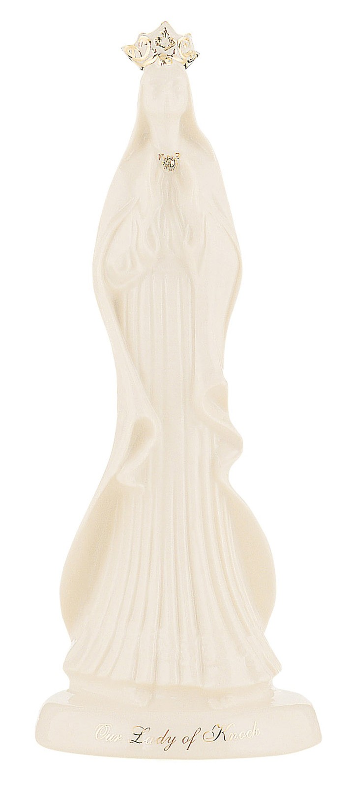 Belleek Classic Lady Of Knock 11.4-Inch Statue Handcrafted Porcelain Religious