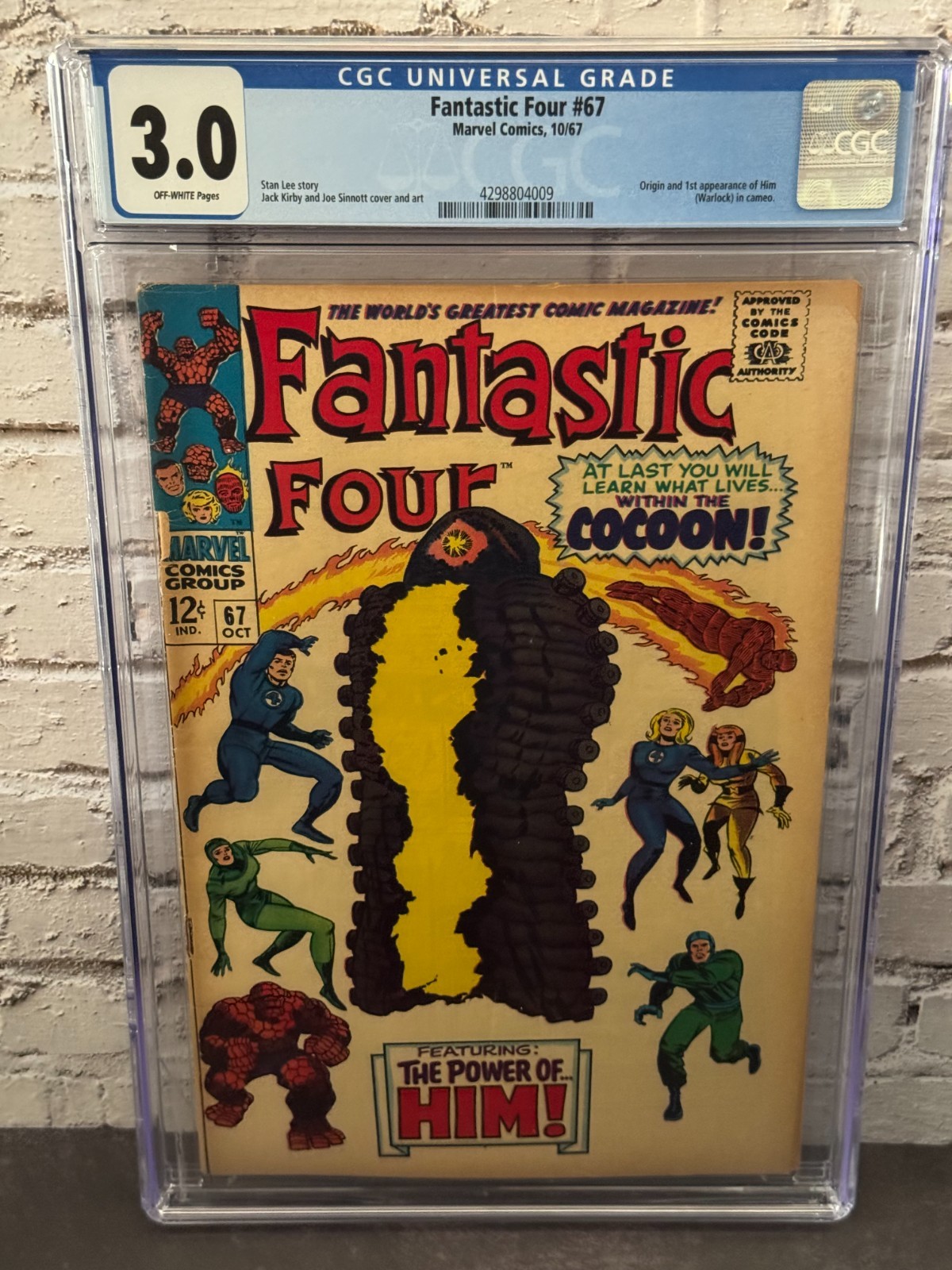 Fantastic Four #67 (1967) – CGC 3.0 – Off-White Pages. Original 1st Warlock -Him