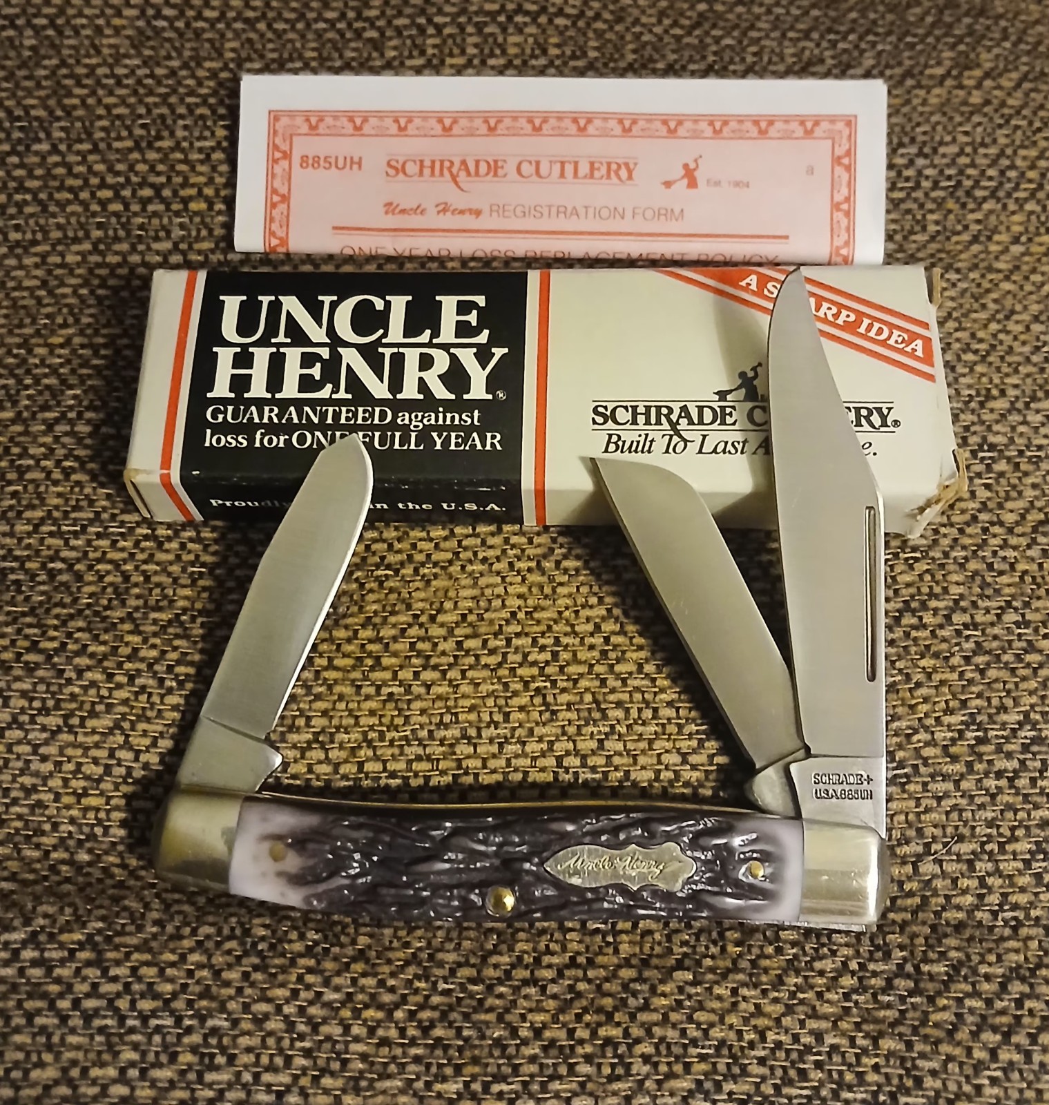 Schrade USA Uncle Henry 885uh King Ranch NOS