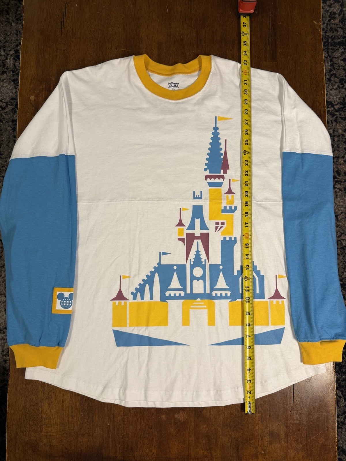 WDW Vault 50th Castle Spirit Jersey White/Blue/Gold Long-Sleeve Tee XXL NWT