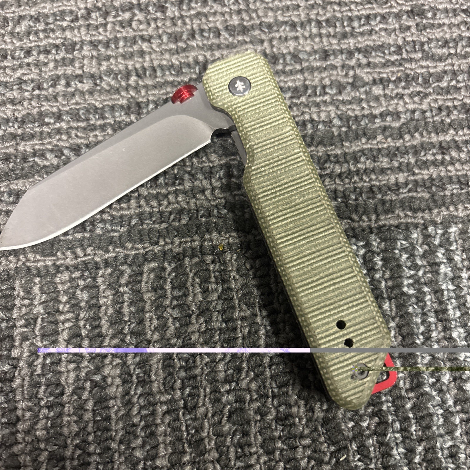 Green Micarta Swisstech Wurdig AUS-8 LinerLock Knife Used