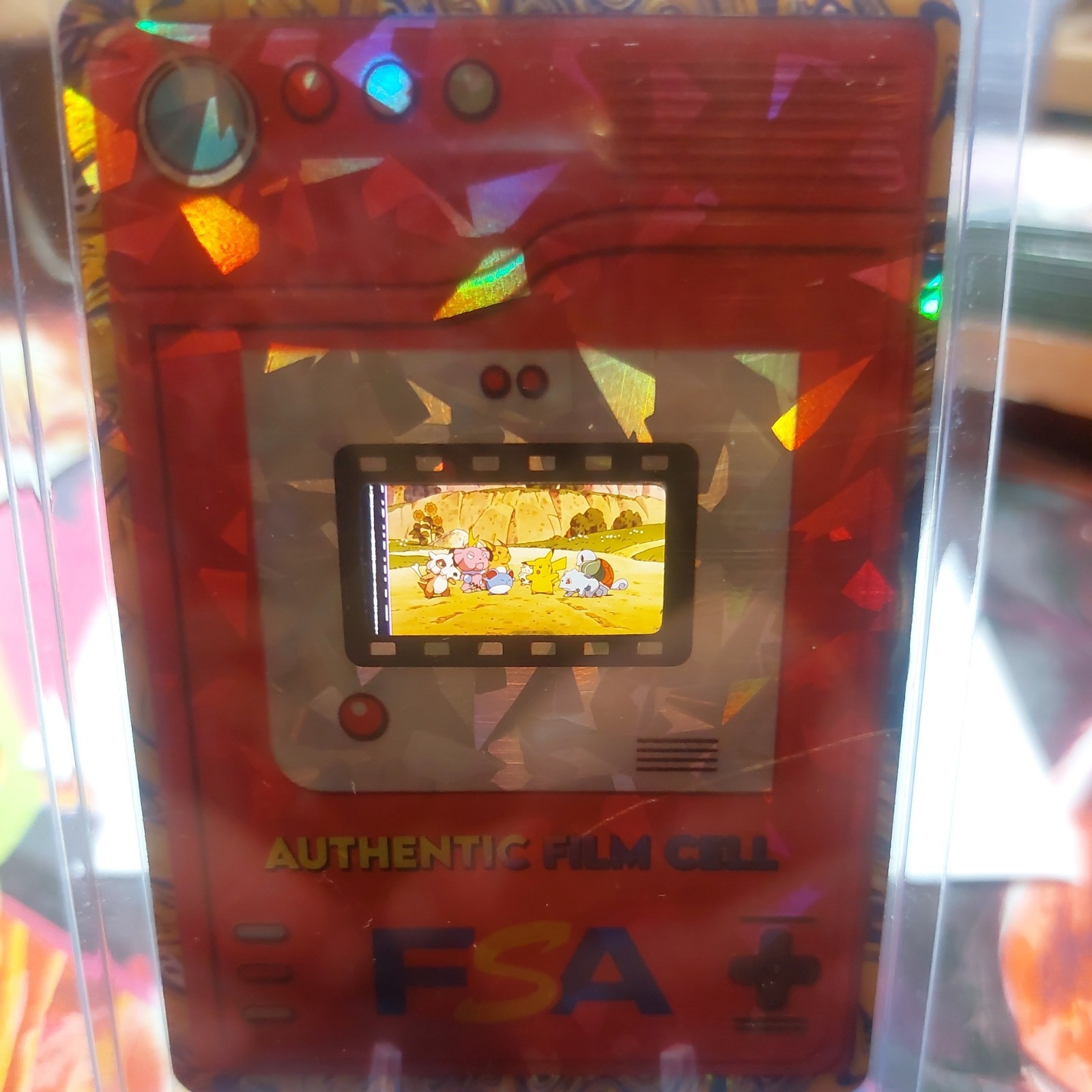 Pokémon Authentic 35mm Film Cell Cracked Ice FSA Holder! (Friends) Pikachu 🔥