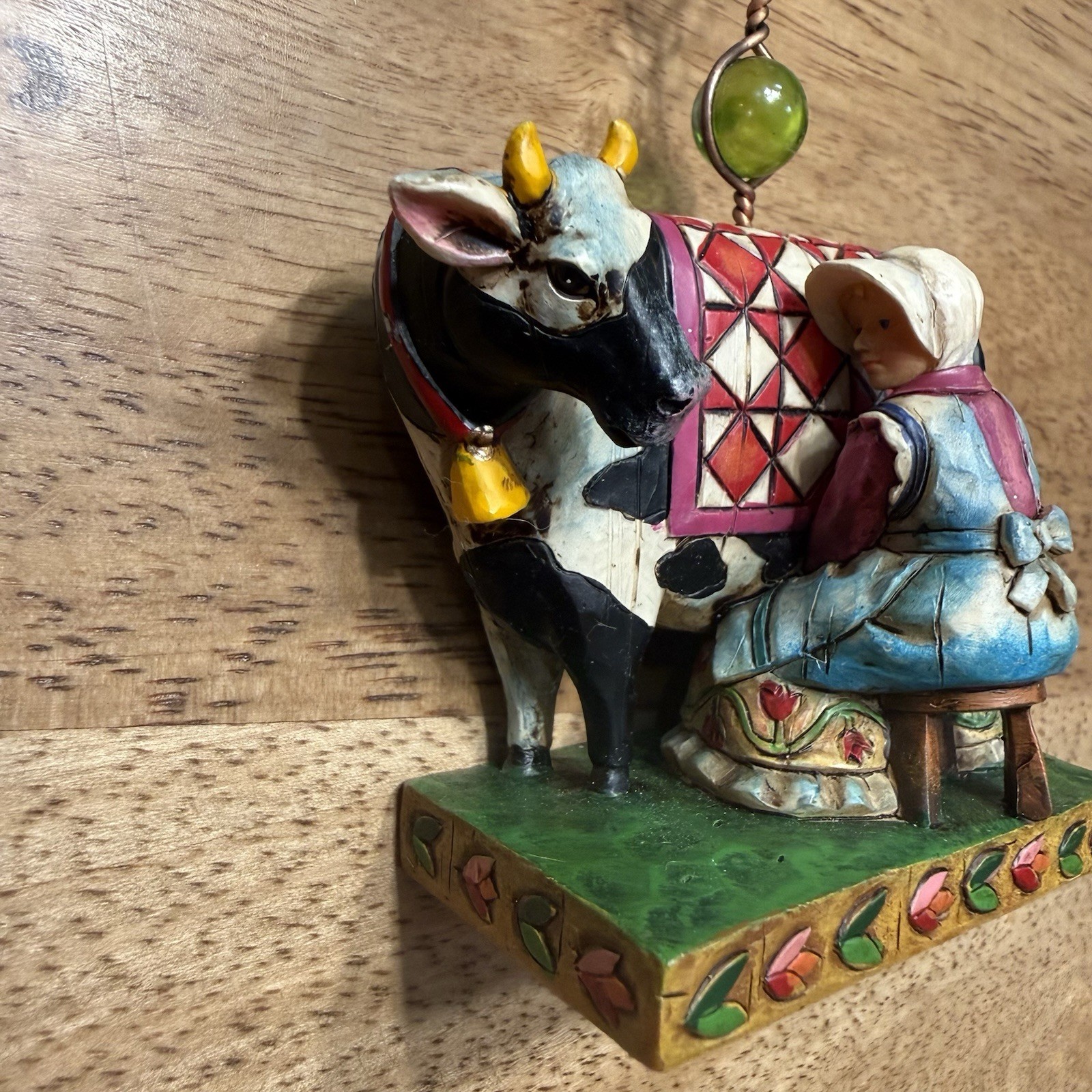 Vtg Jim Shore 12 Days Of Christmas Ornaments Maids A Milking Cow 3×3.5” Ornament