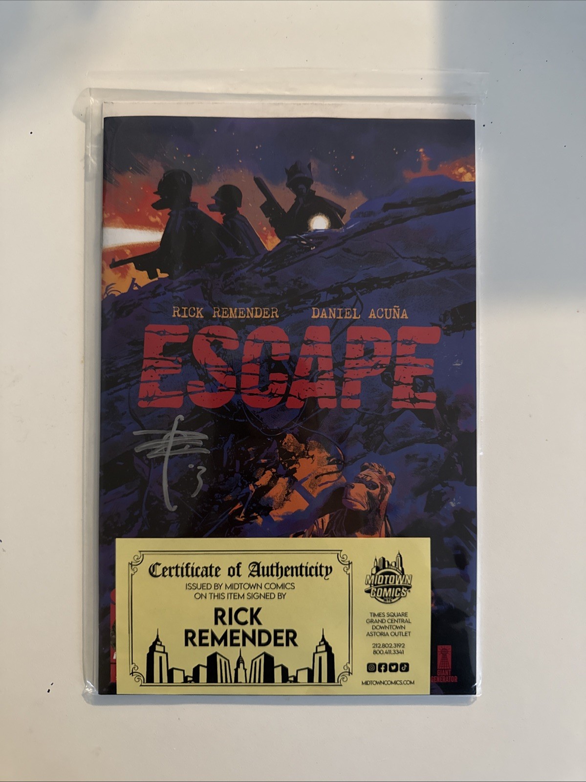 Escape #2 Acuna Cover A 1st Ptg Signed By Rick Remender NM/M