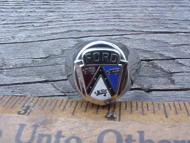 1950s Ford Car Crest Silver Chrome Ring Size #12 NOS Unique Hi-Quality